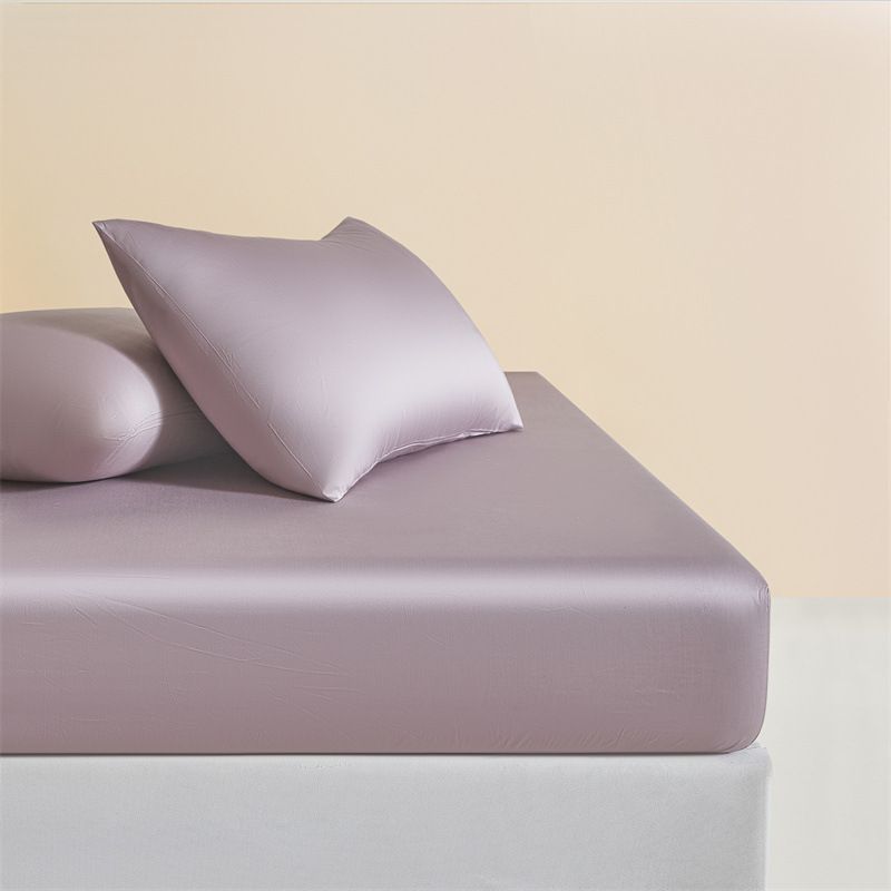 Lençol de algodão com elástico de fibra longa – Roupa de cama premium 100% algodão – Respirável e hipoalergênica – Cores sólidas modernas (vários tamanhos e tons disponíveis)_voghion.com