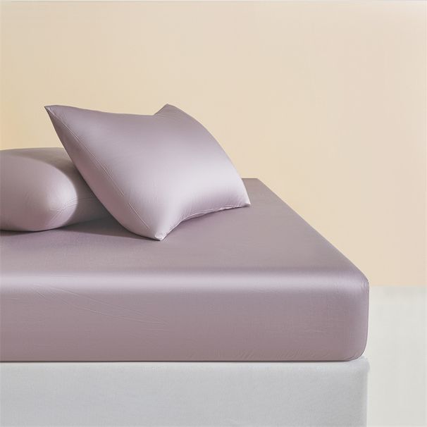 Lençol de algodão com elástico de fibra longa – Roupa de cama premium 100% algodão – Respirável e hipoalergênica – Cores sólidas modernas (vários tamanhos e tons disponíveis)_voghion.com