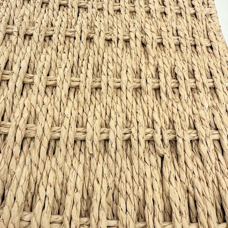 New Handmade Woven Color Block Storage Basket For Snacks, Miscellaneous Items, Toys, Large Simple Korean Style_voghion.com