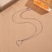 Niche Design Sense French Love Aço Inoxidável Colar de Ouro Feminino Incolor Versátil Colar Corrente Jóias_voghion.com