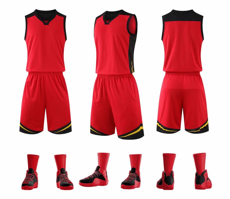 Sommer-Basketballanzug, Herren-Trainingsuniform für Studenten, Tanktop, Trikot, bedruckte Teamgröße_voghion.com