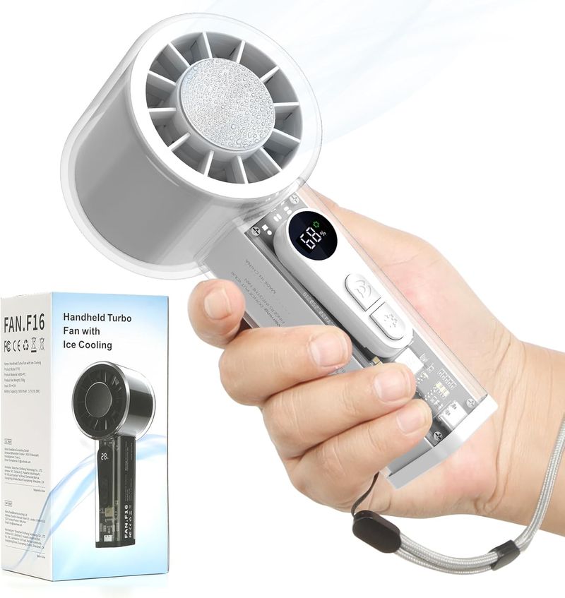 Transparenter Turbo-Handventilator – Ice Cooler Dual Airflow_voghion.com