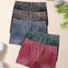 Women's European Size Seamless Denim Base Layer Underwear High Elasticity Breathable Mid-Waist Boxer Briefs_voghion.com
