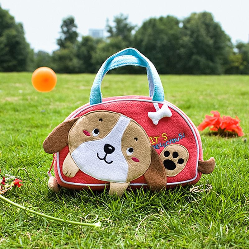 [Little Dog] Embroidered Applique Kids Mini Handbag / Cosmetic Bag / Travel Wallet (7.1*4.3*2)_voghion.com