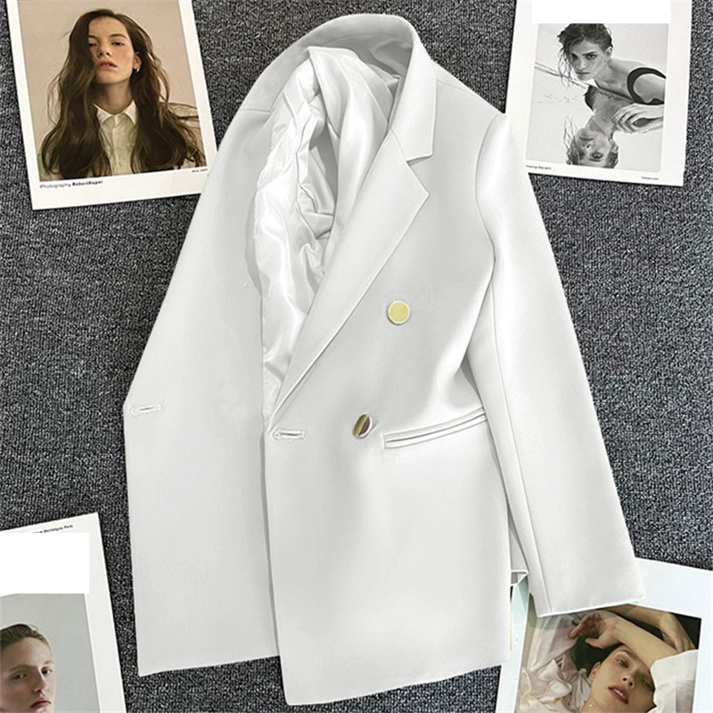 Vêtements pour femmes veste de costume grande taille simple style coréen petit costume drapé silhouette printemps et été costume décontracté pour femmes_voghion.com