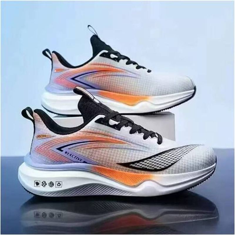 37-46 Fashion Outdoor Sneakers Men's Mesh Fabric Breathable Thick Sole Lightweight Running Shoes_voghion.com