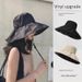 Cappello da pescatore pieghevole da donna con fodera nera anti-UV - Cappello da pescatore con tesa larga 15 cm, pieghevole e indeformabile per attività all'aperto e viaggi_voghion.com