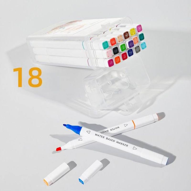 Pennarelli acquerellabili a doppia punta per bambini - 48 colori, atossici, lavabili, perfetti per disegnare, fare schizzi e progetti artistici_voghion.com
