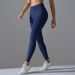 Seamless Knitted Solid Color Tight High Waist Peach Hip V-Waist Yoga Sports Running Fiess Pants_voghion.com