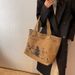 Large Capacity Canvas Women 2024 New Shoulder Handbag Mommy Student Class Tote Bag_voghion.com