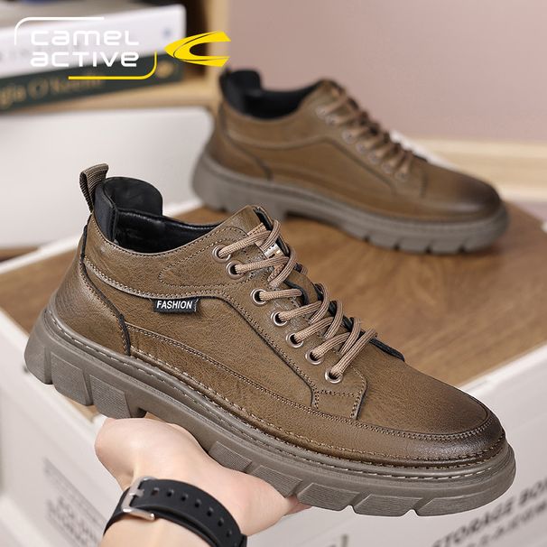 German Camel Dynamic Work Men, Spring New Genuine Leather Casual Shoes, Soft Sole Non-Slip Driving Shoes For Men_voghion.com
