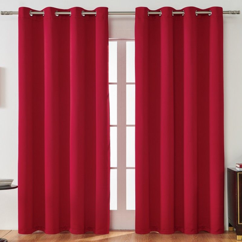 Curtain Fabric Solid Color Thickened Lightless Shading Heat Insulation High Precision Curtain_voghion.com