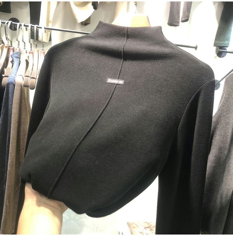 Termiczna, samonagrzewająca się warstwa bazowa dla kobiet – półwysoki kołnierz, elastyczna podszewka z polaru (rozmiary M-3XL, kolor czarny/beżowy/brązowy/szary)_voghion.com