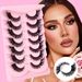 New 7 pairs of fitted eye tail plus long false eyelashes Thick fox eye cat eye eyelashes_voghion.com
