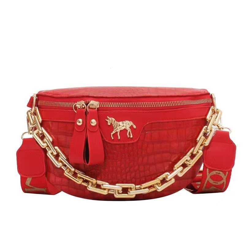 Sac à bandoulière à chaîne épaisse automne/hiver 2023, nouvelle mode, sac de poitrine, sac de ceinture de changement mobile, sac à bandoulière_voghion.com
