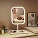 LED Makeup Mirror With Lights - Portable Vanity Mirror For Home & Dorm Room (Touch Control, 3 Color Modes, 360° Rotation, USB Rechargeable)_voghion.com
