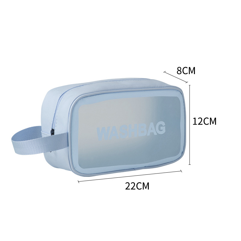 Waterproof Travel Toiletry Bag - Large Capacity PU Cosmetic Organizer With Wet/Dry Compartments_voghion.com