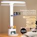 Lampe de bureau LED intelligente avec horloge – Lampe d'étude respectueuse des yeux, 3 modes de couleur, commande tactile, chargement USB, certifiée AA et CE, pour enfants et étudiants_voghion.com