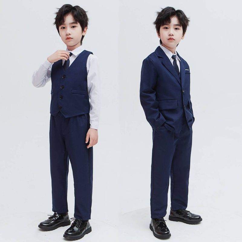 Children's Clothing Autumn New Processing Cross Border Foreign Trade Boy's Dress Suit Vest Shirt Three Piece Four Piece_voghion.com