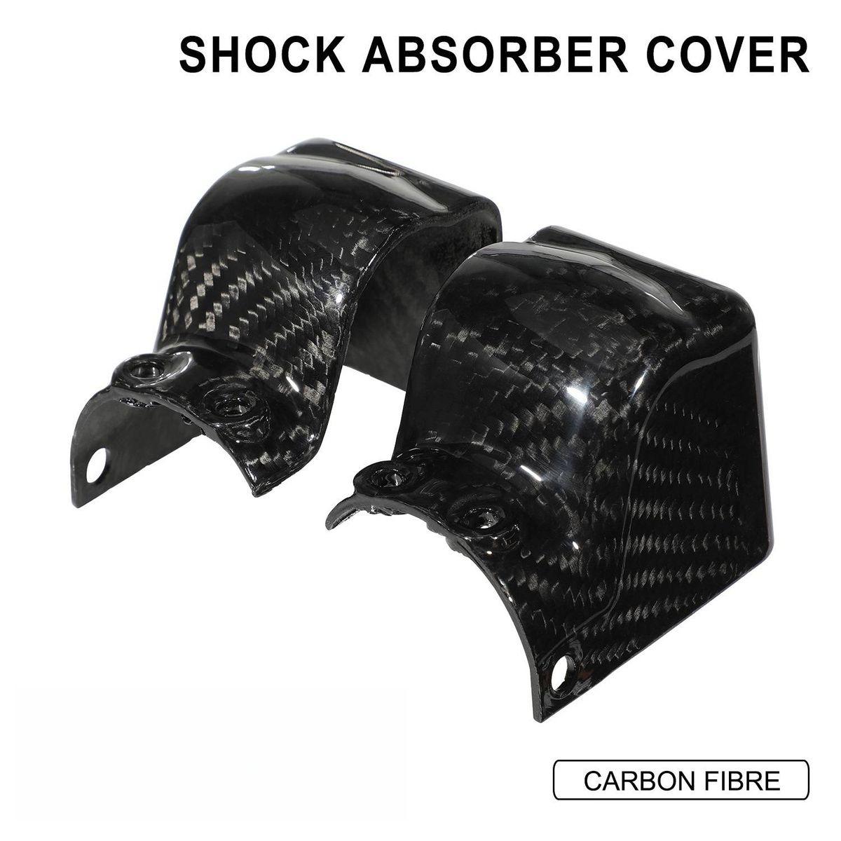 Universal Motorcycle Carbon Fiber Shock Absorber Lower Cover - High-Performance Protection For Cruiser, Sport & Touring Bikes_voghion.com