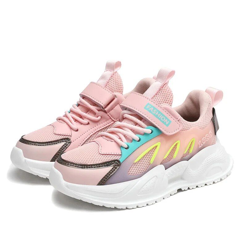 Breathable and non slip outdoor shoes for girls aged 5 to 16, tennis, walking, comfortable, casual, fashionable_voghion.com