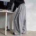 Men’s High-Quality Gray Wide-Leg Sweatpants – Drop Cuff Joggers With Drawstring Waist, Relaxed Fit Polyester Blend For Casual & Streetwear (M-3XL)_voghion.com