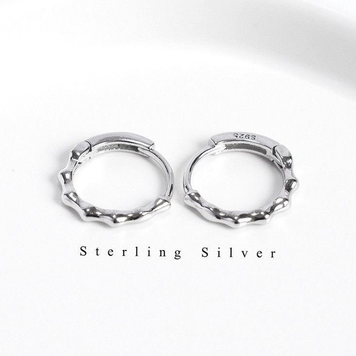 Orecchini a cerchio piccoli Huggie in argento Sterling 925, regalo per uomo e donna, 15x2 mm, F36_voghion.com