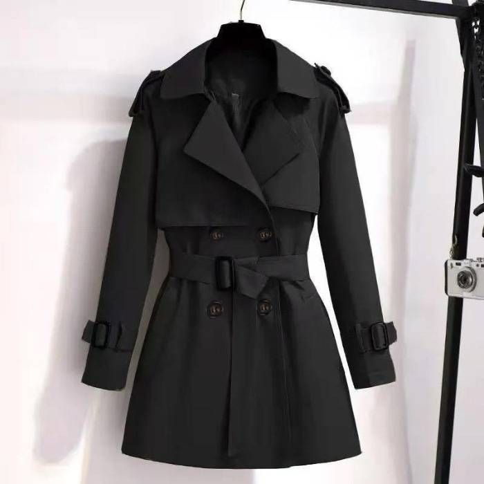New Style Windbreaker For Women Korean Style Medium And Long Style Small Chic Design High End Early Autumn And Winter Jacket Coat_voghion.com
