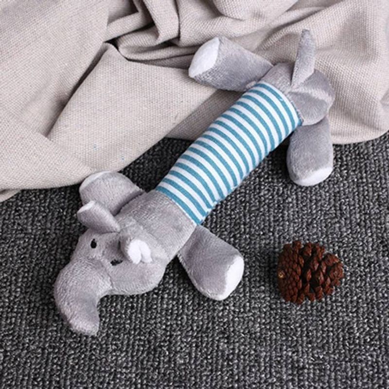 Animal Cute Long Striped Plush Sounding Pet Toy_voghion.com