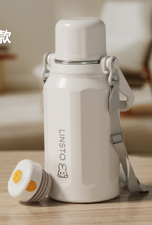 Grande capacità isolata per uso domestico in acciaio inossidabile 316 con rivestimento interno, bottiglia per acqua per studenti e bambini, portatile con_voghion.com