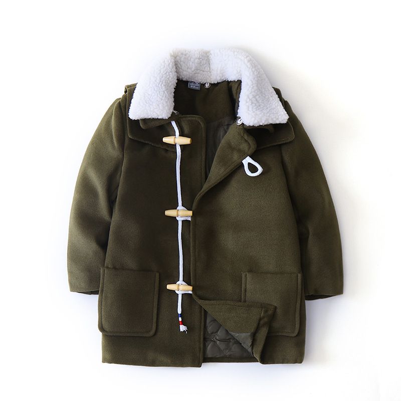 Classic Wool-Blend Boys' Winter Coat – Thickened Quilted Jacket (90-130cm, 3 Colors)_voghion.com