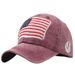 Washed made of old letters, baseball caps, versatile, trendy men and women, American flag, pure cotton hats_voghion.com