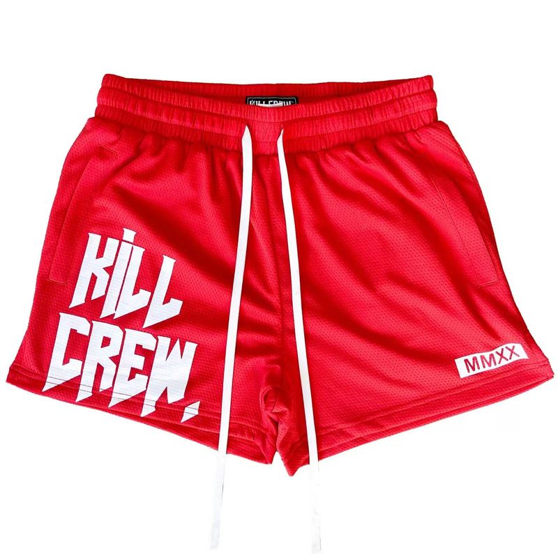 Abbigliamento maschile Pantaloncini sportivi da uomo in rete ad asciugatura rapida alla moda, allenamento delle gambe, pantaloni da tre punti, fitness muscolare, corsa a lunga distanza, pantaloncini da basket_voghion.com