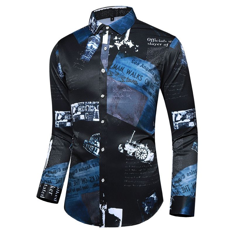 Herren Frühling und Herbst Neues Herren Langarm-Blumenhemd Plus Fat Plus Size Digitales Blumenhemd_voghion.com