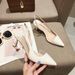 398-5 For Women's New Thin High Heel Pointed Shoes With Headband Splicing To Show Slim, Unique, Sexy Single_voghion.com
