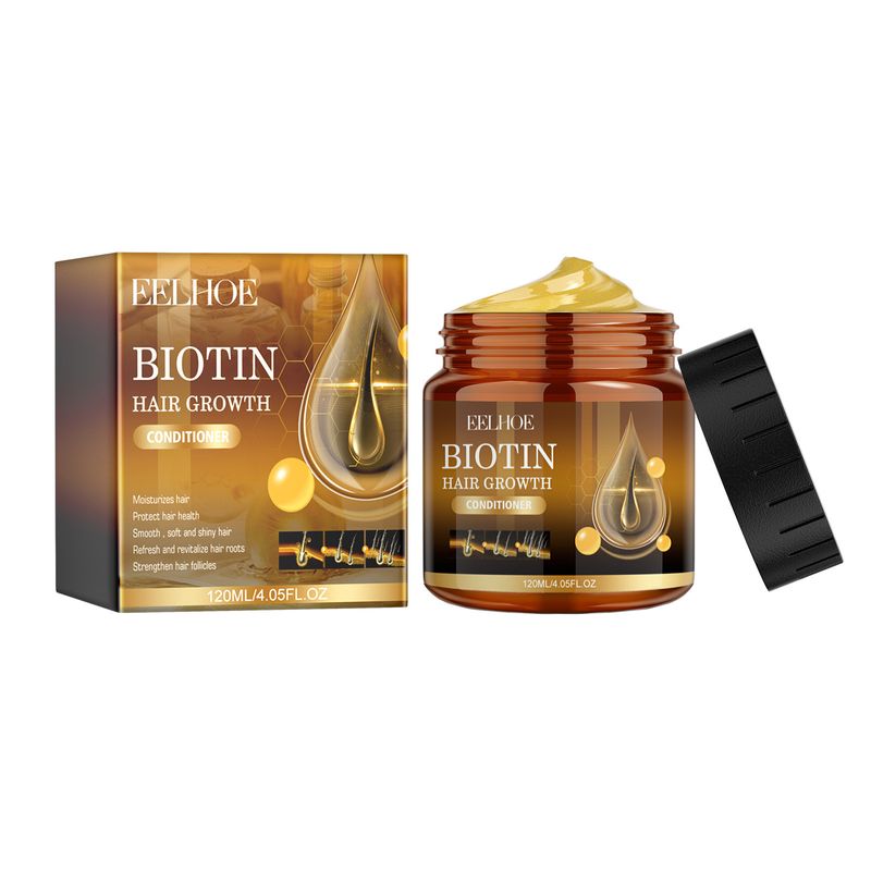 Balsamo per la crescita dei capelli alla biotina per capelli densi e lisci, trattamento anti-crespo, nutriente, illuminante, riparatore e anti-danno._voghion.com