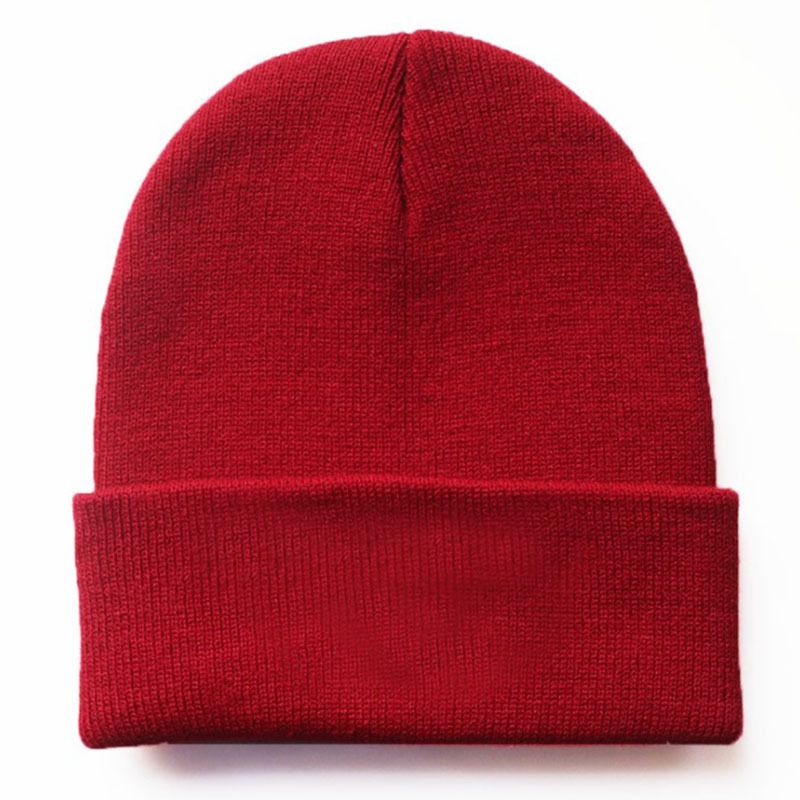 Unisex Multicolor light plate solid color knitted hat Wool hat beanie pull-over hat_voghion.com