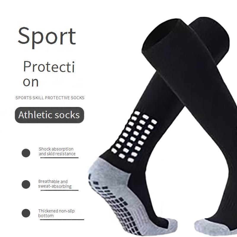 Soccer Socks Adult Football Socks High Tube Non Slip Silicone Towel Bottom_voghion.com