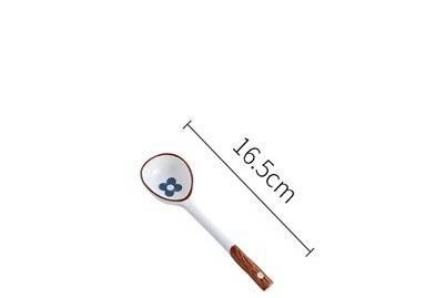 Ceramic Baking Dish With Ink Floral Pattern – 9.5" Double-Handled Soup Bowl, Microwave & Oven Safe_voghion.com