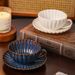Kiln Change Blue White Chrysanthemum Ceramic Coffee Exquisite Office Afternoon Tea Latte Cup And Saucer_voghion.com