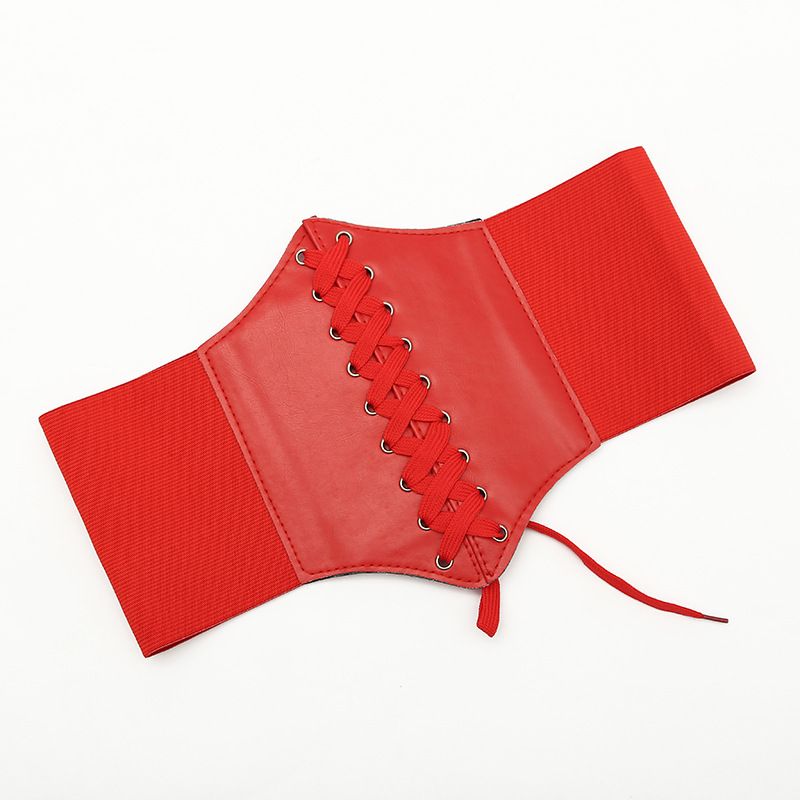 Ceinture de taille super large pour femme de style palais, ceinture élastique serrée à la mode, ceinture de mise en forme du corps, robe décorative_voghion.com