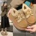 2024 Nuove scarpe invernali alla moda con suola spessa e pigra per donna, scarpe da neve in cotone con un solo passo, peluche retrò_voghion.com