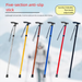 Aluminum Alloy Climbing Telescopic Folding Hiking Anti-Slip Walking Stick Elderly Reinforced Adjustable 5-Section Cane_voghion.com