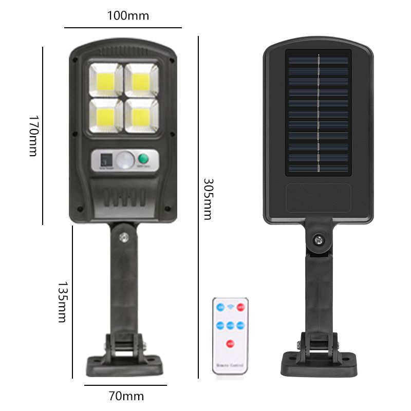 Hareket Sensörlü ve Uzaktan Kumandalı Güneş Enerjili Dış Mekan Duvar Lambası, Yol, Bahçe ve Veranda İçin Su Geçirmez LED Bahçe Lambası_voghion.com