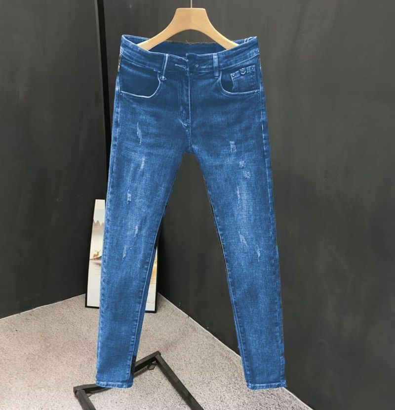 Men's Clothing Slim Fit Small leg Pants Trendy Casual Stretch Long Pants_voghion.com