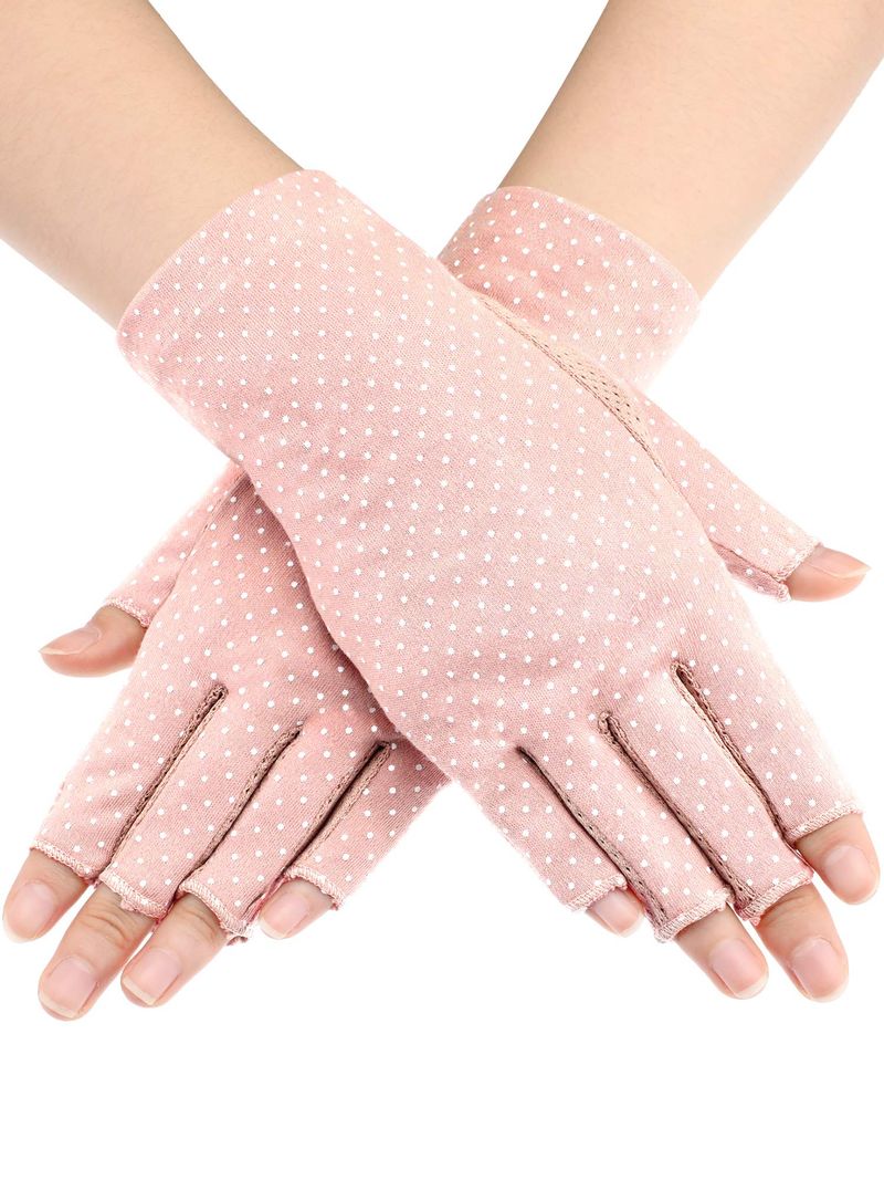 Fingerless Gloves, Anti Slip And UV Resistant Driving Gloves, Summer Outdoor Gloves Suitable For Women_voghion.com