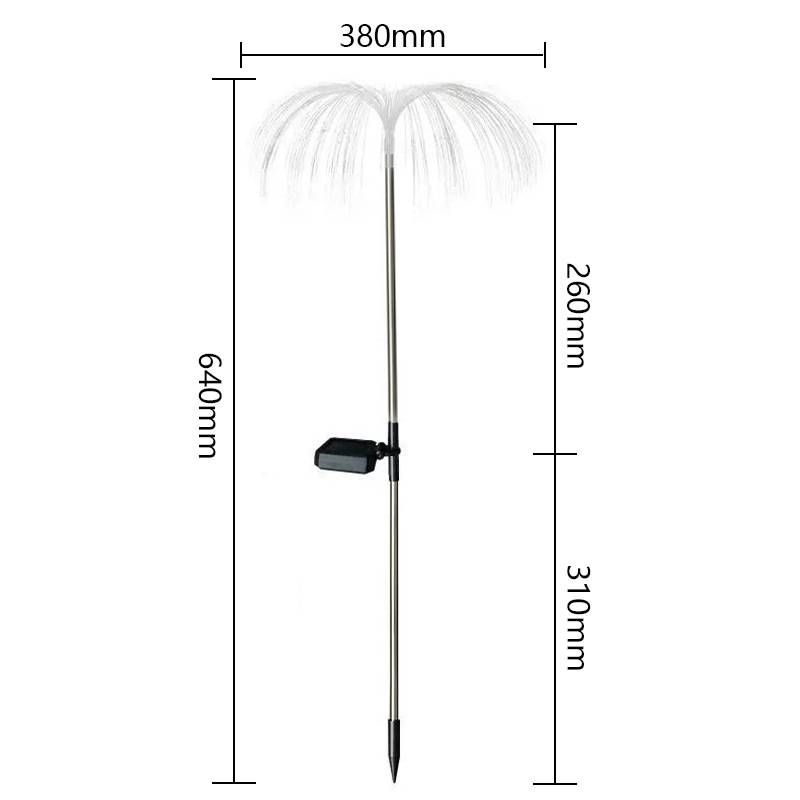 Solar Jellyfish Garden Lights – Waterproof LED Fiber Optic Decor For Patio, Yard & Festival (Auto On/Off 16 Color Modes, CE Certified)​_voghion.com