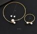 Europe And America Women Trendy Fashion Simulated Pearl And Crystal Diamond Adjustable Necklaces And Bracelets Jewelry Sets Bridal Wedding Accessories_voghion.com