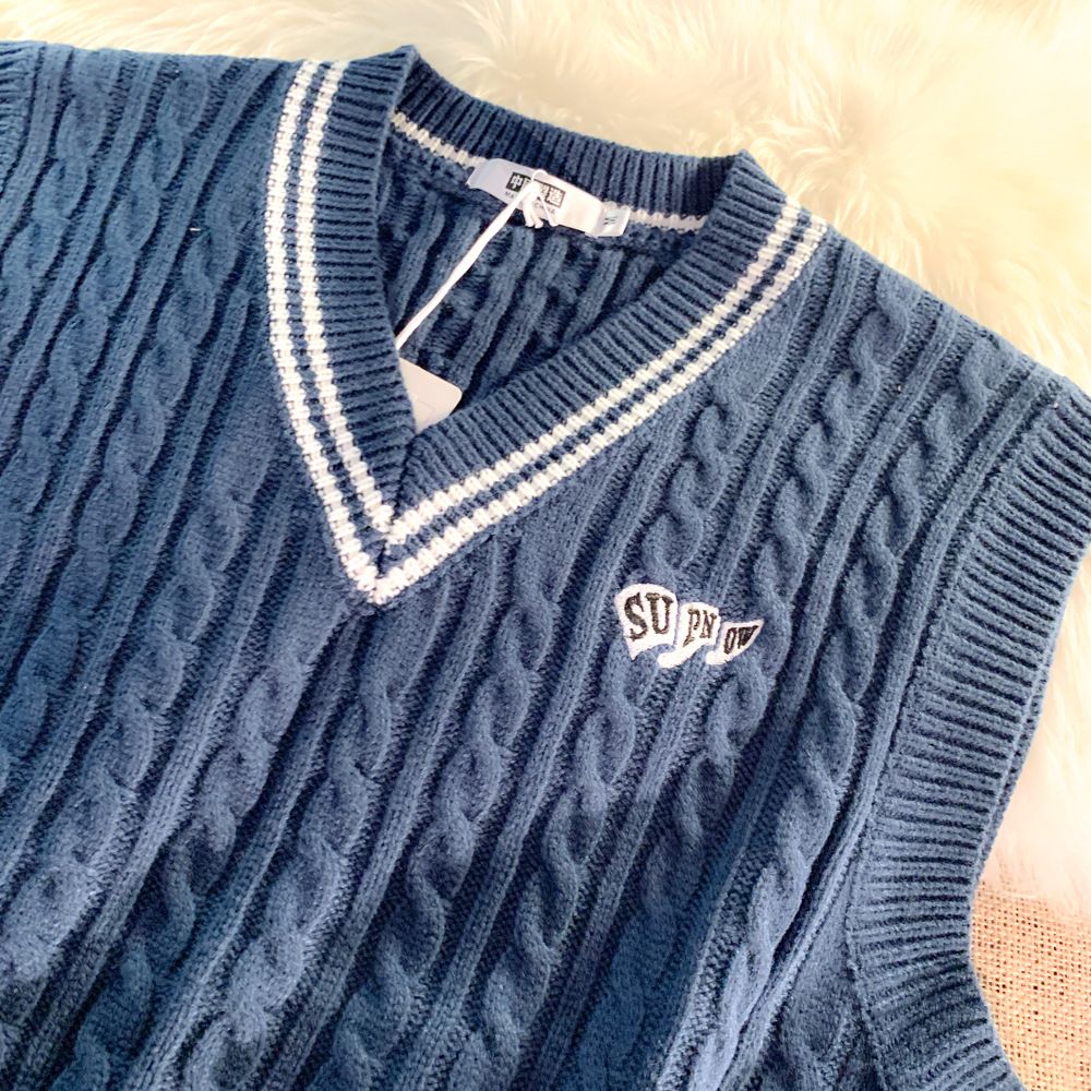 Herrkläder väst Herr lös lat v-ringad ärmlös stickad tröjajacka_voghion.com