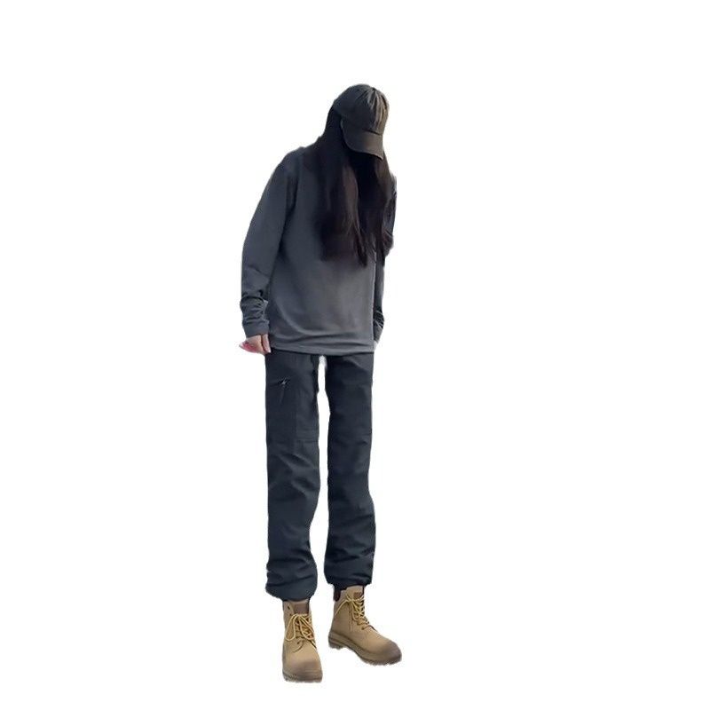 Coupe-vent fonctionnel Pure American Style pour homme, pantalon de jogging à cordon de serrage à séchage rapide pour le printemps et l'automne, vêtements de travail d'extérieur_voghion.com